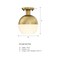Designers Fountain Linden 8 in. 1-Light Brushed Gold Mid-Century Modern Semi Flush Mount with Etched Opal Glass Shade D321M-SF-BG - alternate 8